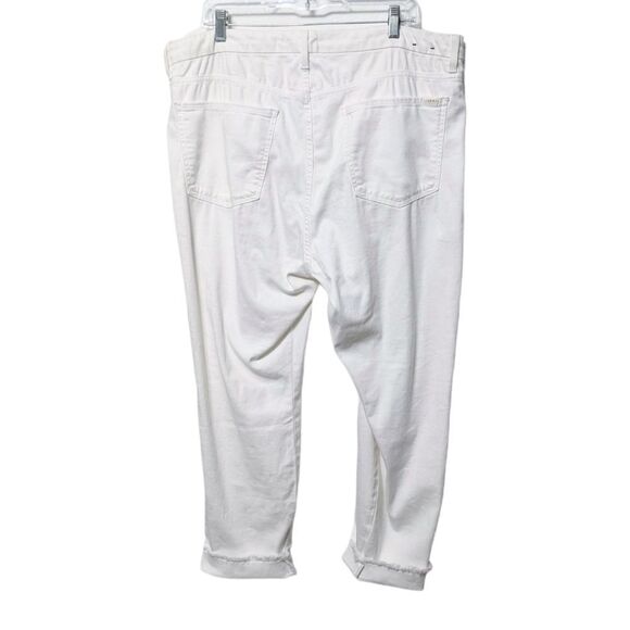 NWOT JEN7 by 7FAM Cropped Skinny Frayed Hem Jeans 16 - Picture 6 of 8